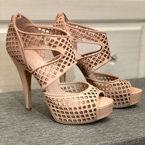 Aldo platform bottom cutout leather heels. Size 7